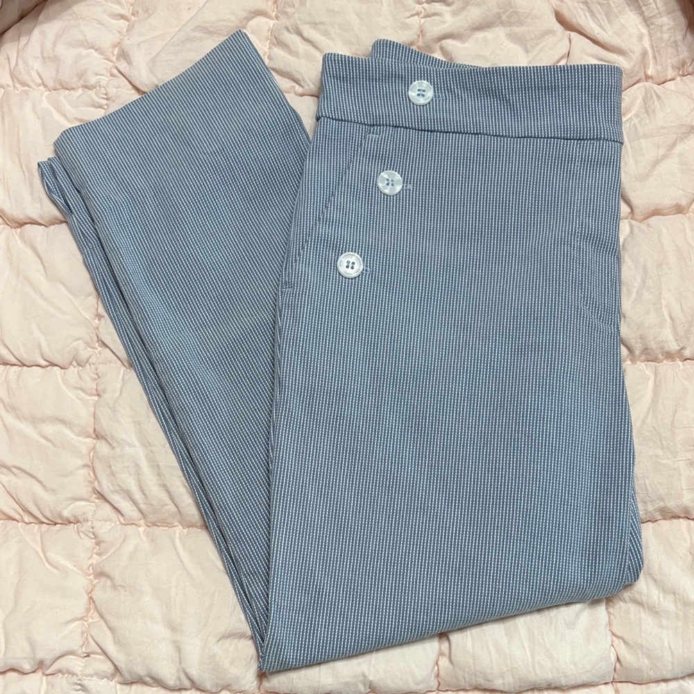 Jules & Leopold Women's Striped Blue Capris
